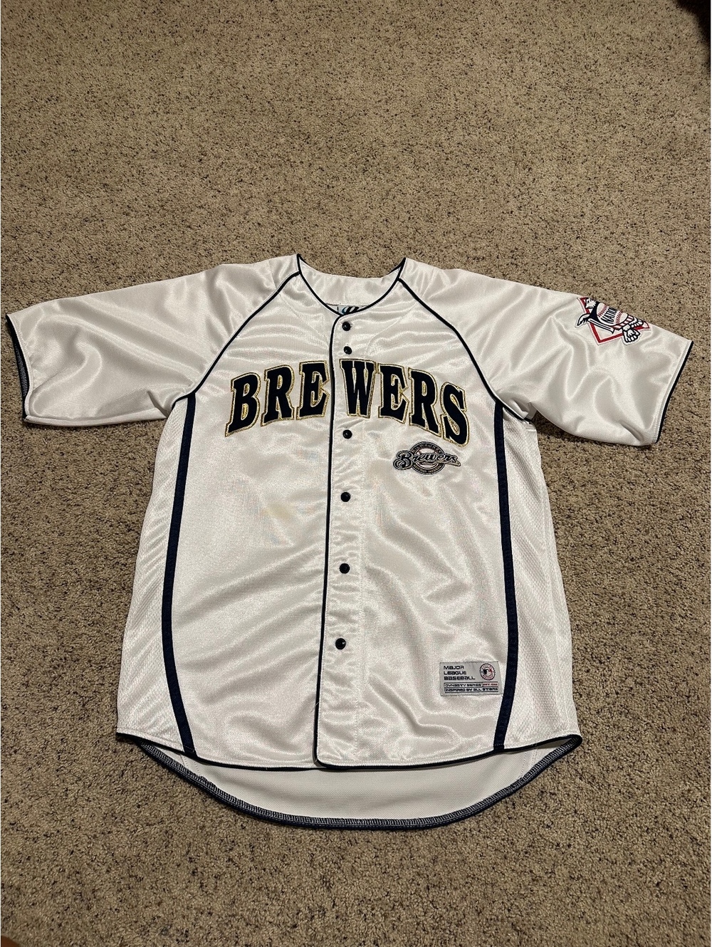 Milwaukee Brewers MLB Baseball Jersey Size Large
